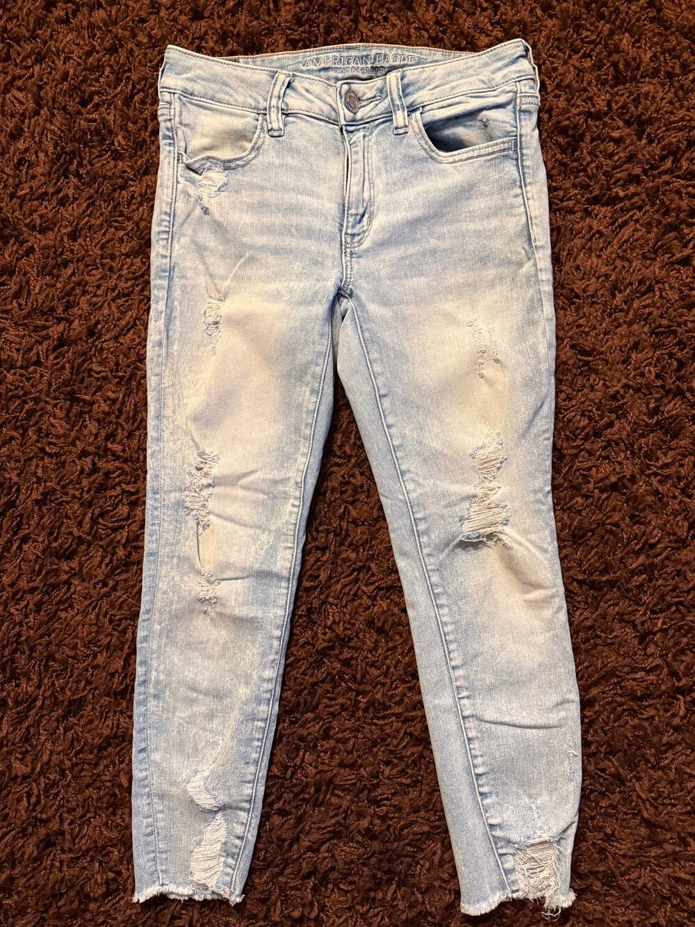American Eagle AE 6 Short Jegging Crop Mid Rise Jeans